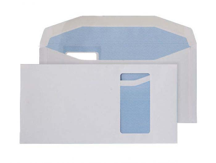 178 x 254mm Pennine White Window Gummed Wallet 3741