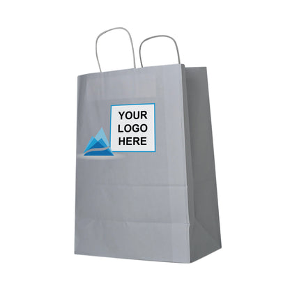 White 100gsm Gusset Twisted Paper Handle Retail Bag