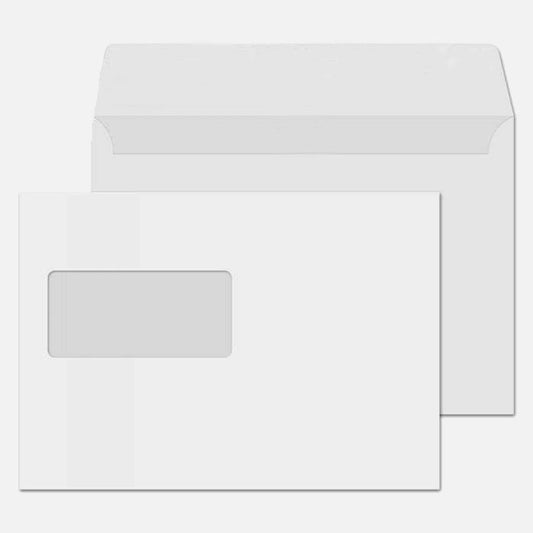 162 x 229mm C5 Cadair Idris Bright White WIndow Peel & Seal Wallet 3210