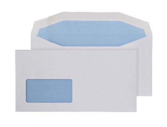 121 x 235mm  Pennine White Window Gummed Wallet 3716